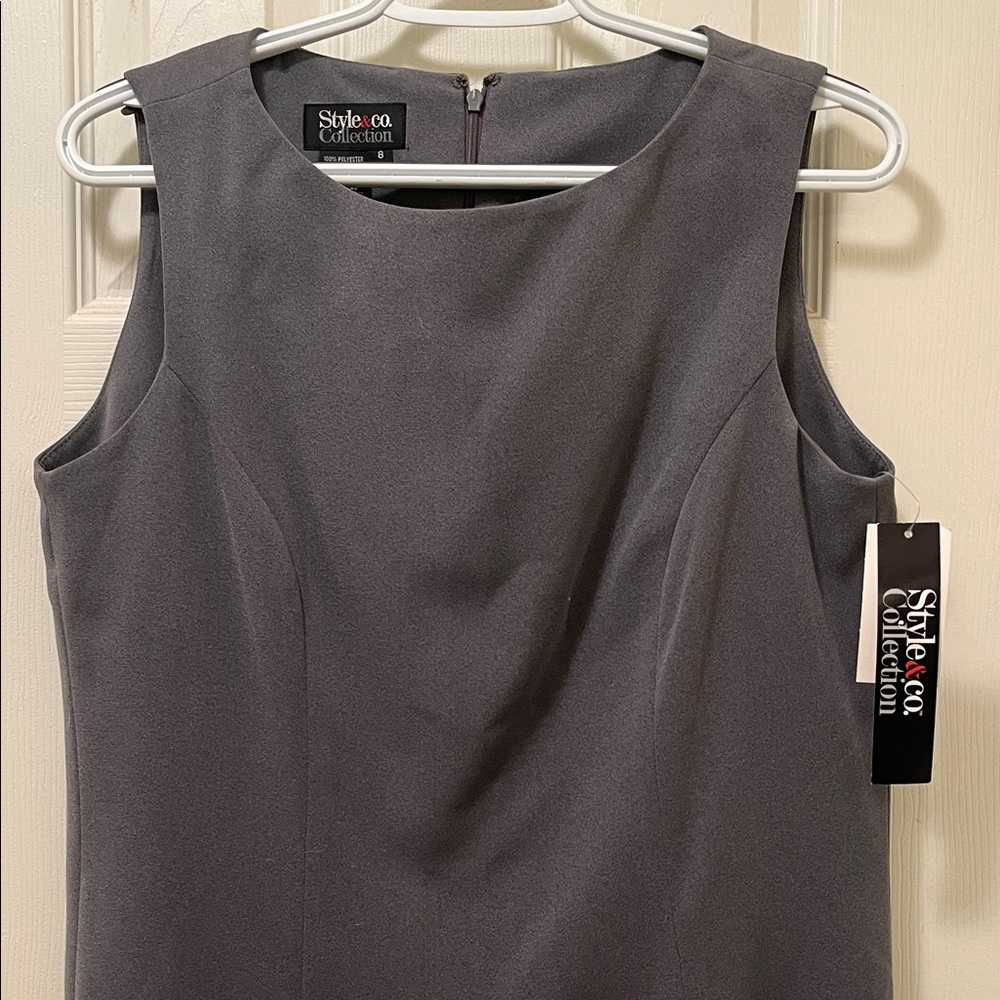 Style & Co. Gray Sleeveless Dress